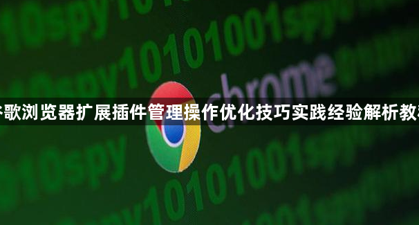 谷歌浏览器扩展插件管理操作优化技巧实践经验解析教程1
