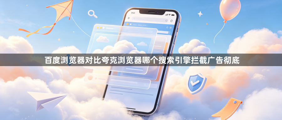 百度浏览器对比夸克浏览器哪个搜索引擎拦截广告彻底1