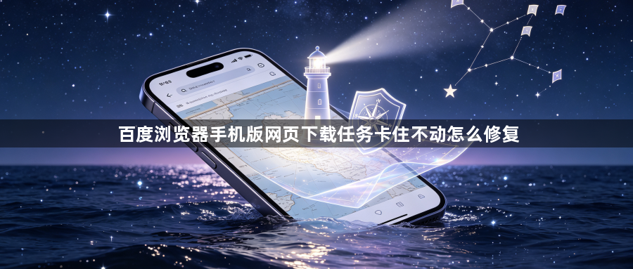 百度浏览器手机版网页下载任务卡住不动怎么修复1