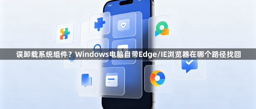 误卸载系统组件？Windows电脑自带Edge/IE浏览器在哪个路径找回1